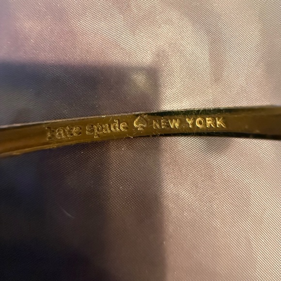 Kate Spade Yellow Enamel and Gold CZ Crystal Hinge Bracelet - Picture 5 of 8